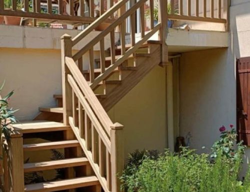 L’Escalier en Bois Exotique par La Pigne Landaise
